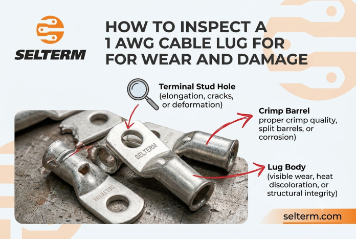 1 AWG Cable Lug 1 AWG Cable Lug